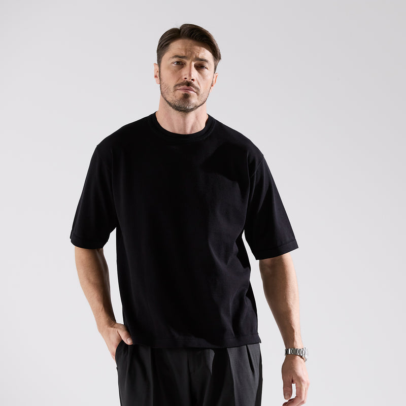 terroir ニットTシャツ ブラック – MINIMAL WARDROBE