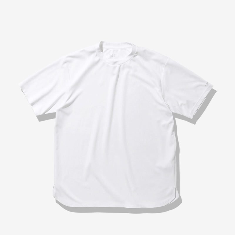 ラウンドヘムTシャツ ホワイト 047_K