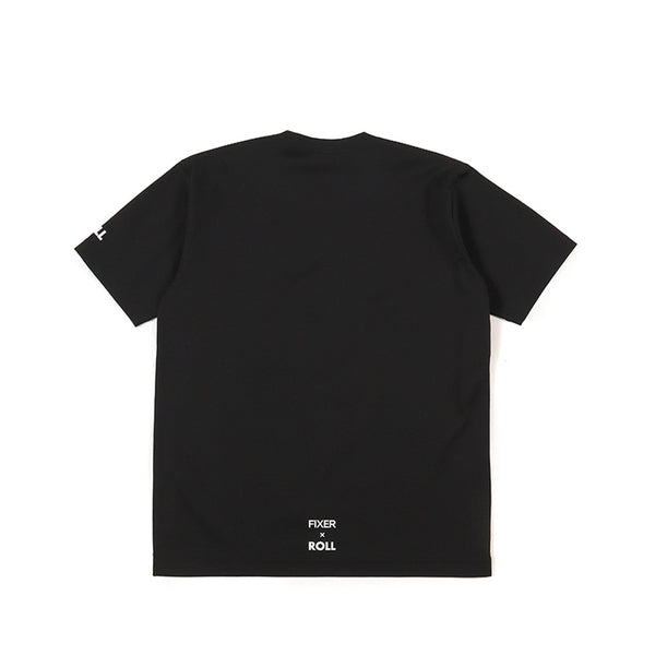 ROLL × FIXER FIXER Logo Print T-shirt プリント Tシャツ ブラック