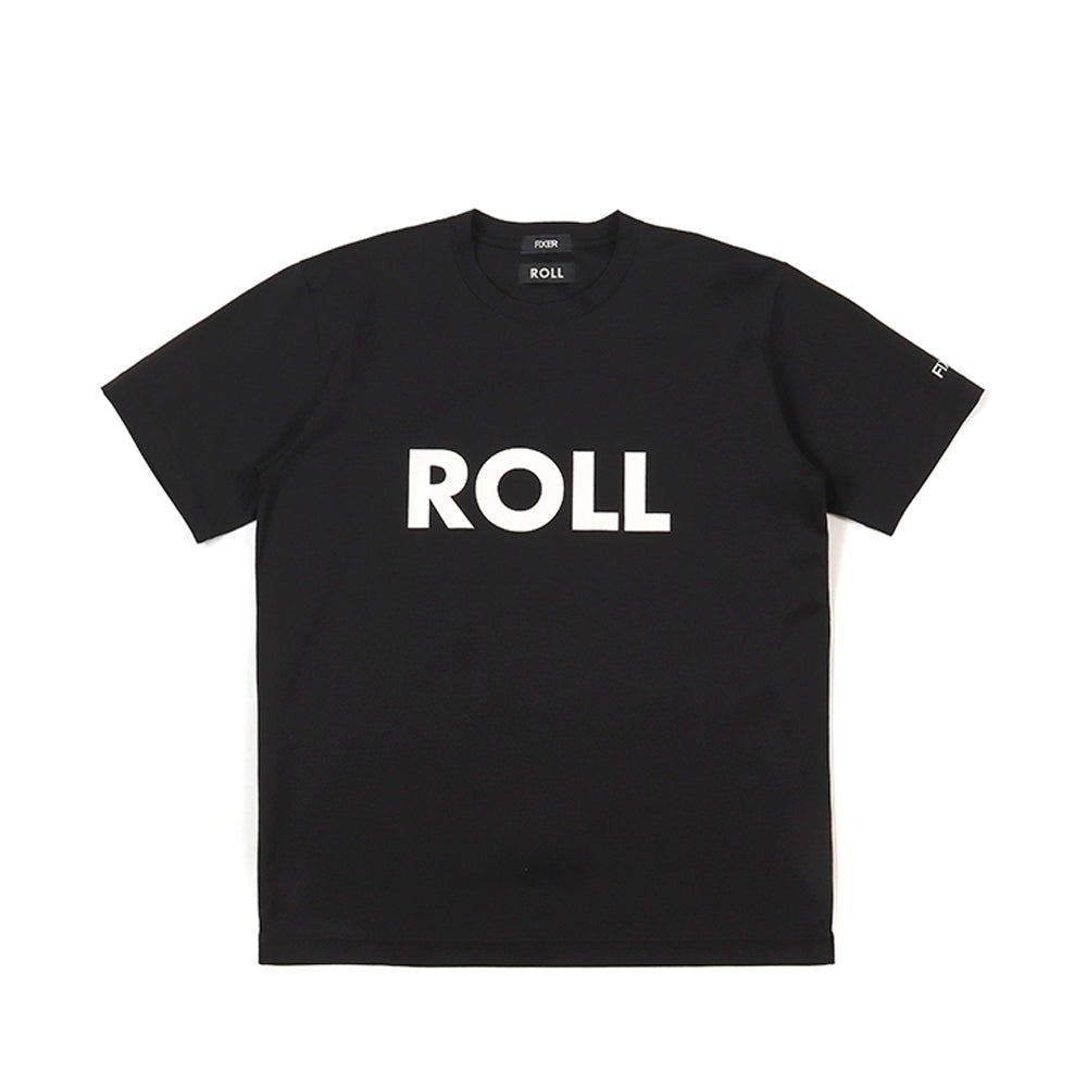 ROLL × FIXER ROLL Logo Print T-shirt プリント Tシャツ ブラック