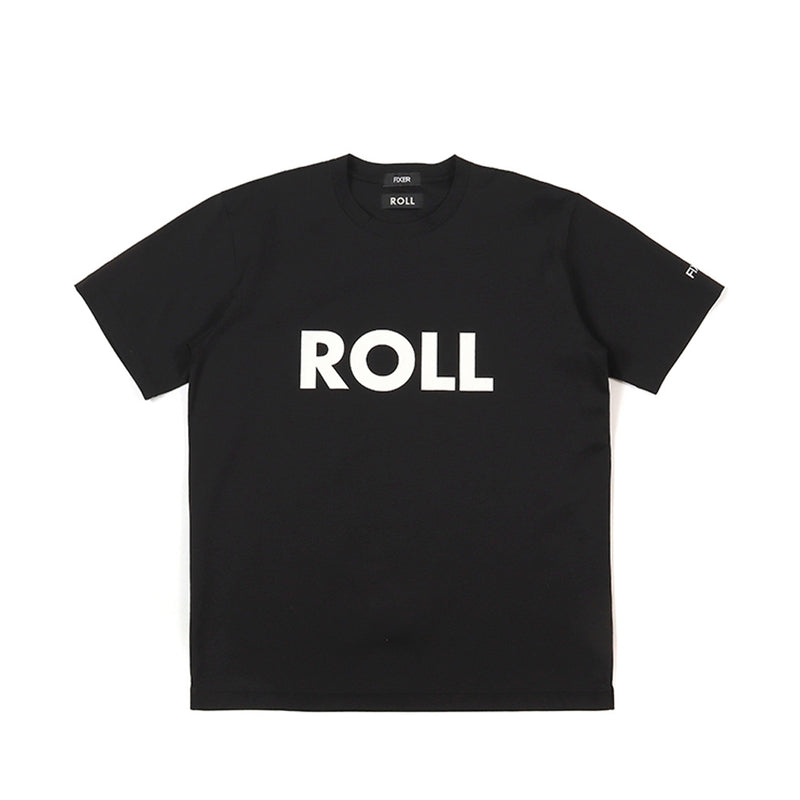 ROLL × FIXER ROLL Logo Print T-shirt プリント Tシャツ ブラック