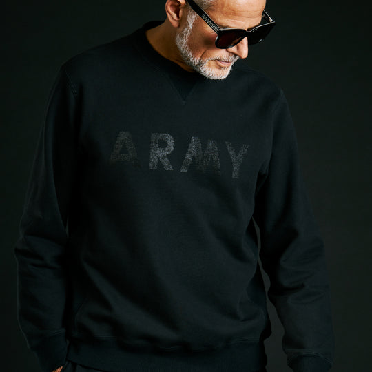 第26弾 VINTAGE LOGO ARMY SWEAT CREW ブラック×ブラック