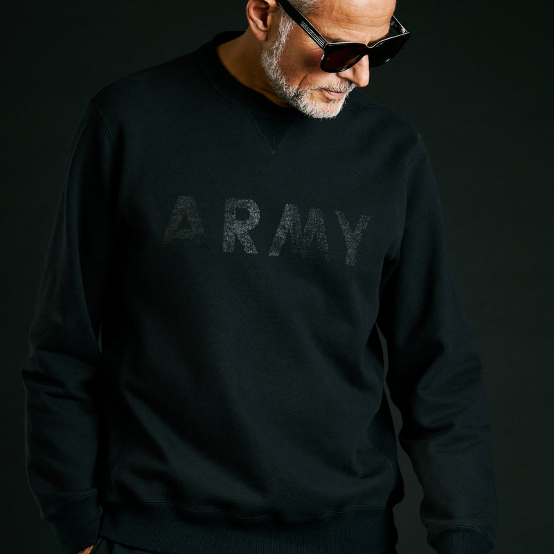 第26弾 VINTAGE LOGO ARMY SWEAT CREW ブラック×ブラック