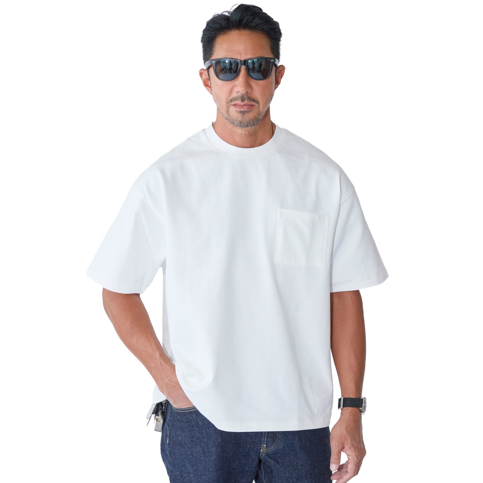 【新作 完売品】干場義雅 × 野口強氏 2Pack Pocket Tee 白黒 DIRECTED BY TSUYOSHI NOGUCHI & YOSHIMASA HOSHIBA」 Heavyweight 2
