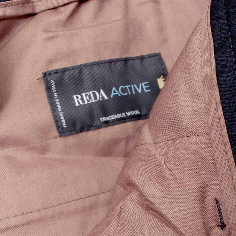 REDA ACTIVE ウール 1プリーツ イージー パンツ ネイビー