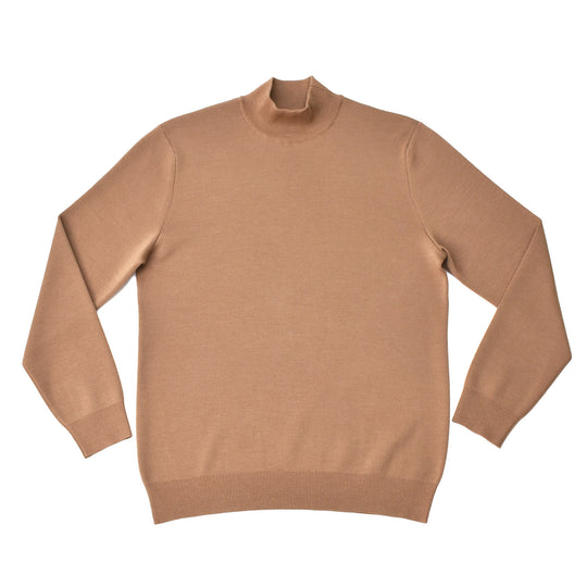 lusso ハイネックプルオーバー シガーベージュ