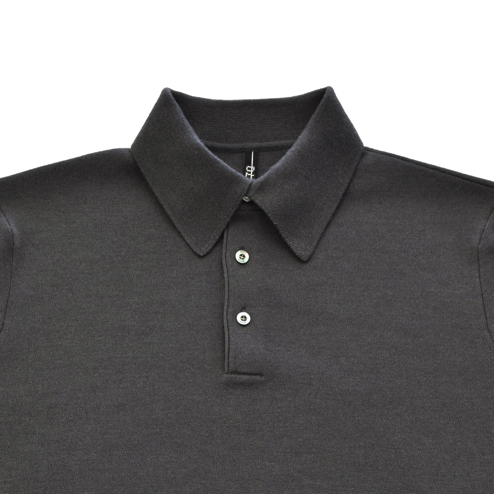 lusso スムースニットポロ スペースグレー – MINIMAL WARDROBE 