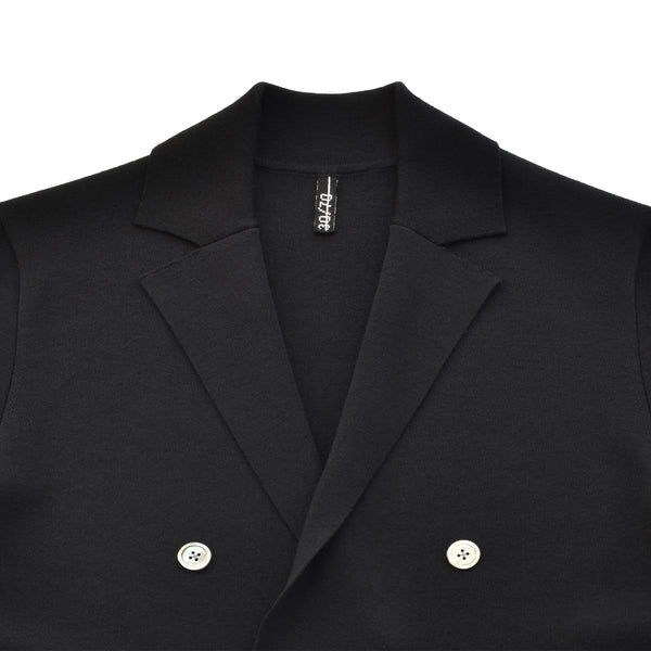 【受注生産】lusso：ジャケットカーディガン ブラック
