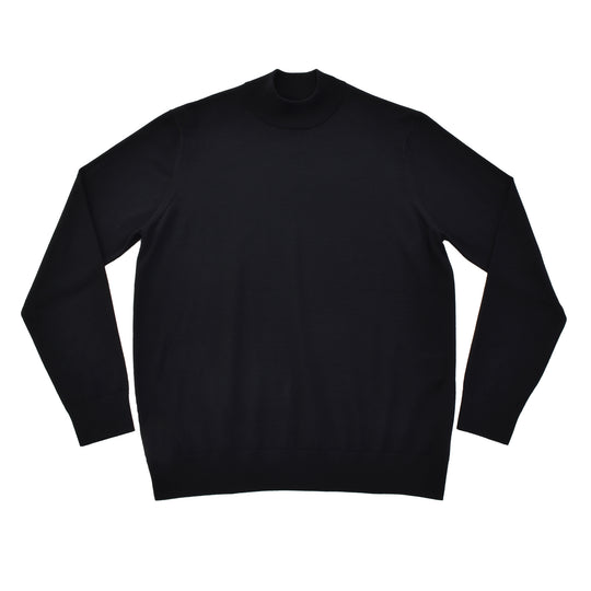 f-quattro モックネックプルオーバー ジェットブラック