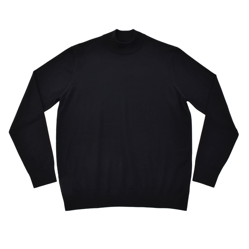 f-quattro モックネックプルオーバー ジェットブラック