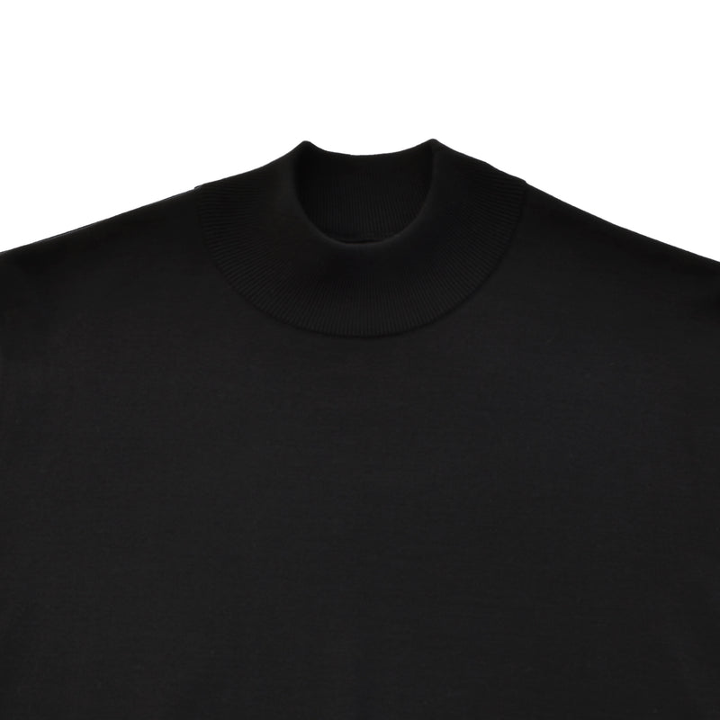 f-quattro モックネックプルオーバー ジェットブラック