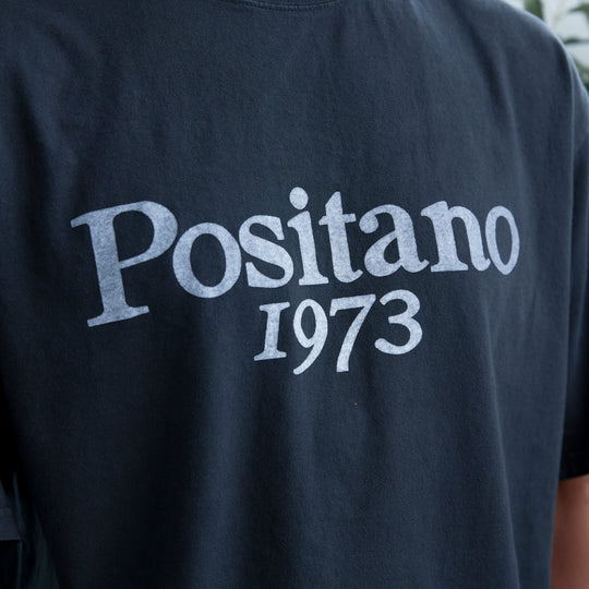 【MMW限定】【干場別注】LW加工20/-天竺T（Positano1973) ブラック