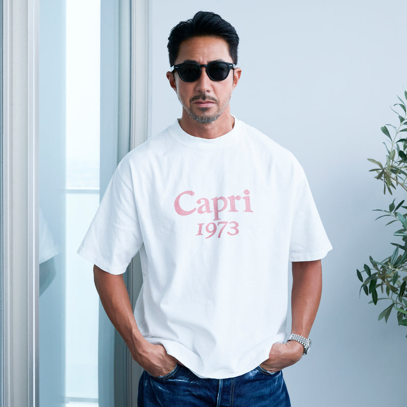 MMW限定】【干場別注】LW加工20/-天竺T（Capri1973) ホワイト