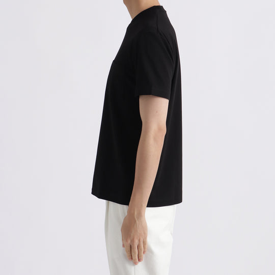 【リニューアルモデル】SUVIN PLATINUMテーラードポケットTシャツ ブラック