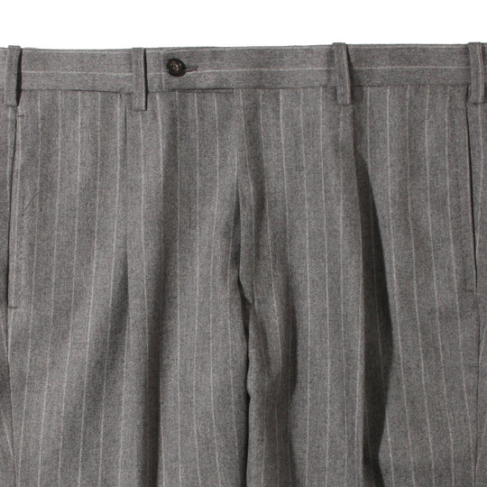 【干場別注】 チョークストライプスーツ グレー