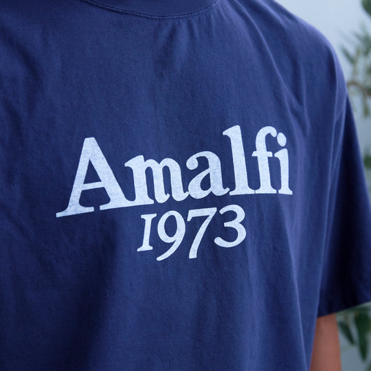 【MMW限定】【干場別注】LW加工20/-天竺T（Amalfi1973) ネイビー