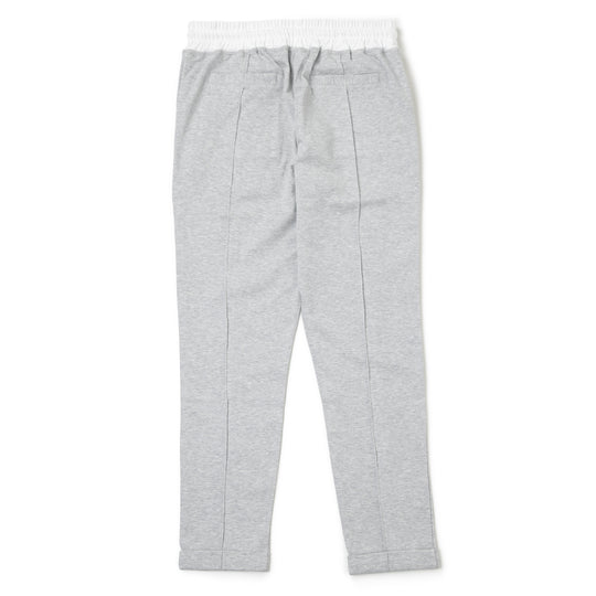 永久クリース パンツ コットン グレー/ホワイト