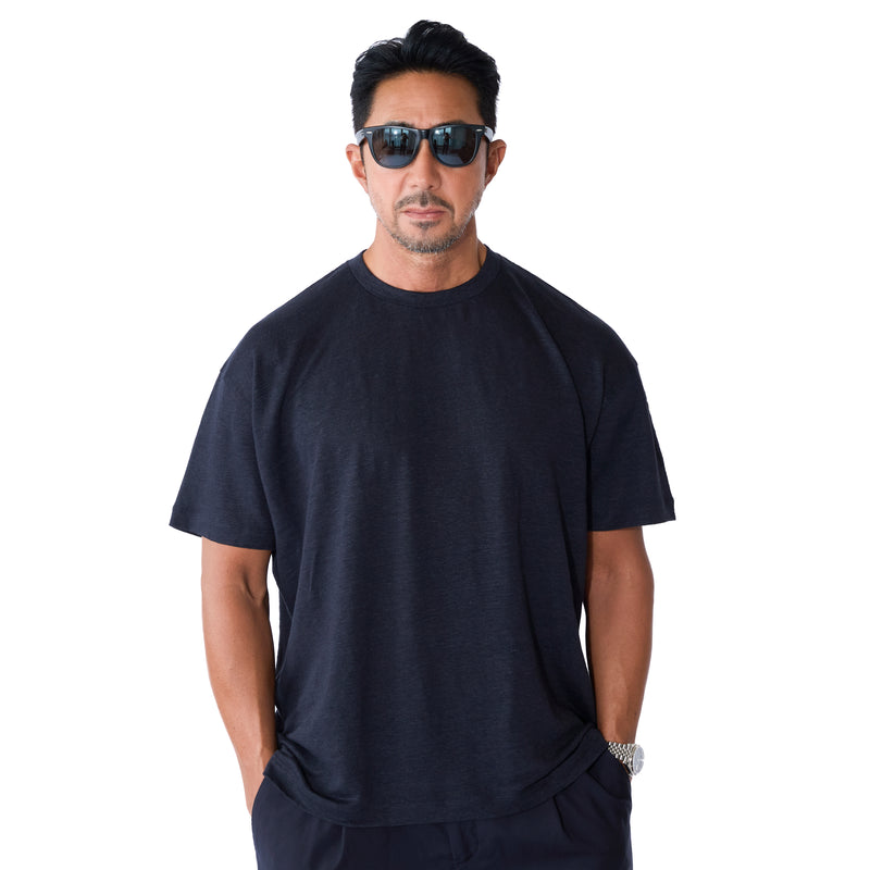 リネンジャージー ビッグTシャツ ネイビー – MINIMAL WARDROBE