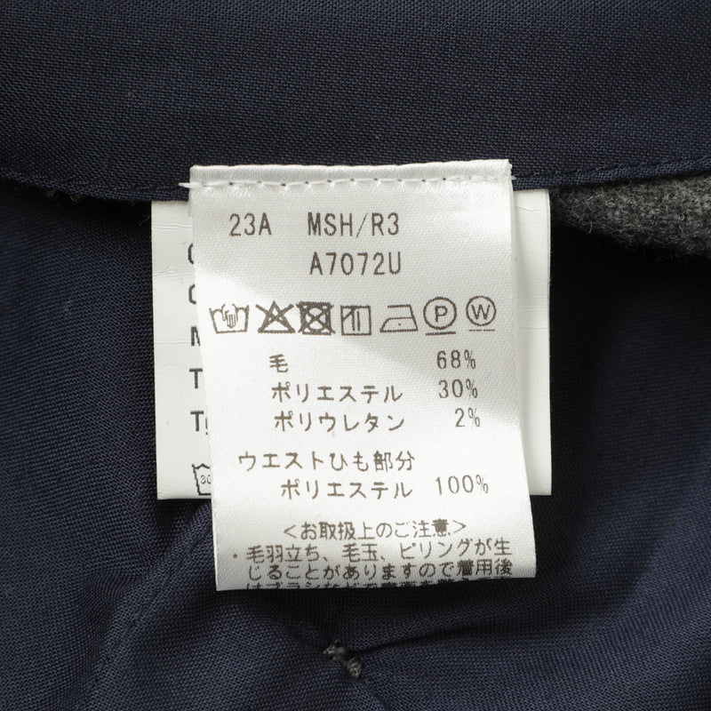 【干場義雅×菅原靴店 コラボ別注モデル】【国内2店舗限定販売】 giabsarchivio ジャブスアルキヴィオ MSH/R3 前後永久クリース ウールパンツ A7072U チャコールグレー