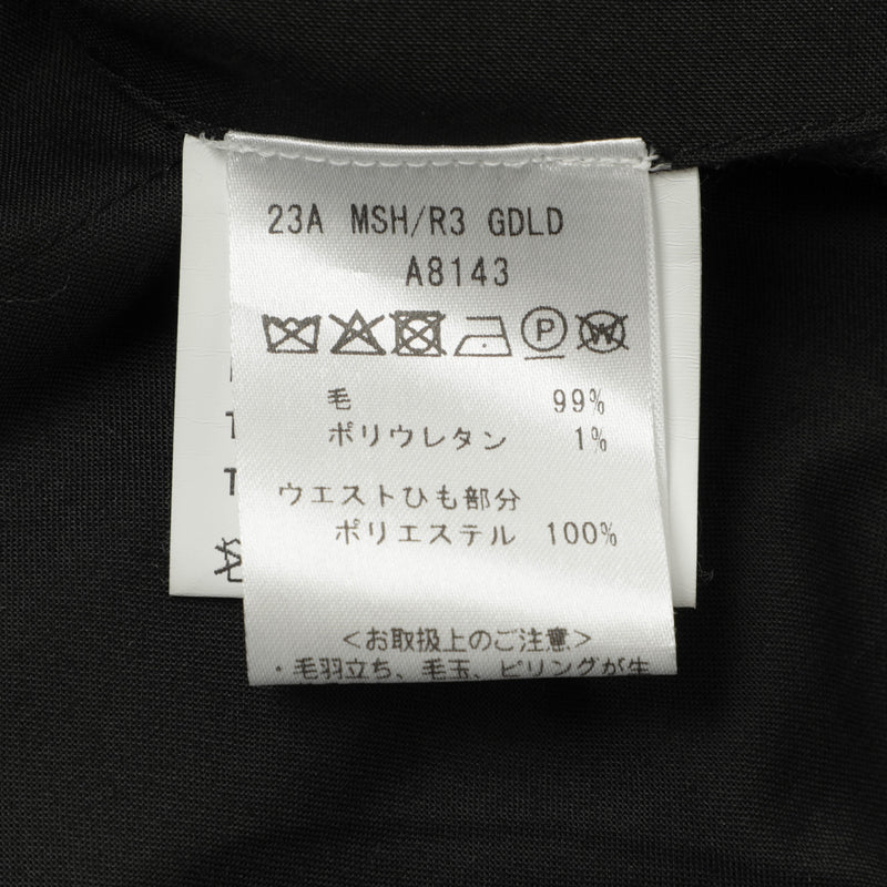 【干場義雅×菅原靴店 コラボ別注モデル】 giabsarchivio ジャブスアルキヴィオ MSH/R3 前後永久クリース ウールパンツ GD-A8143 グレー