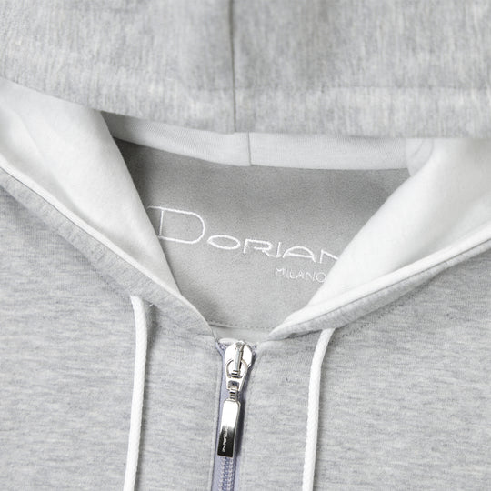 フーディー コットンジャージ グレー