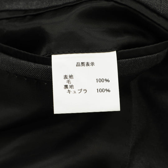 【待望のダブルが登場】Per noi  セットアップ ダブル 6B ワンプリーツ ウール Super 130's グレー