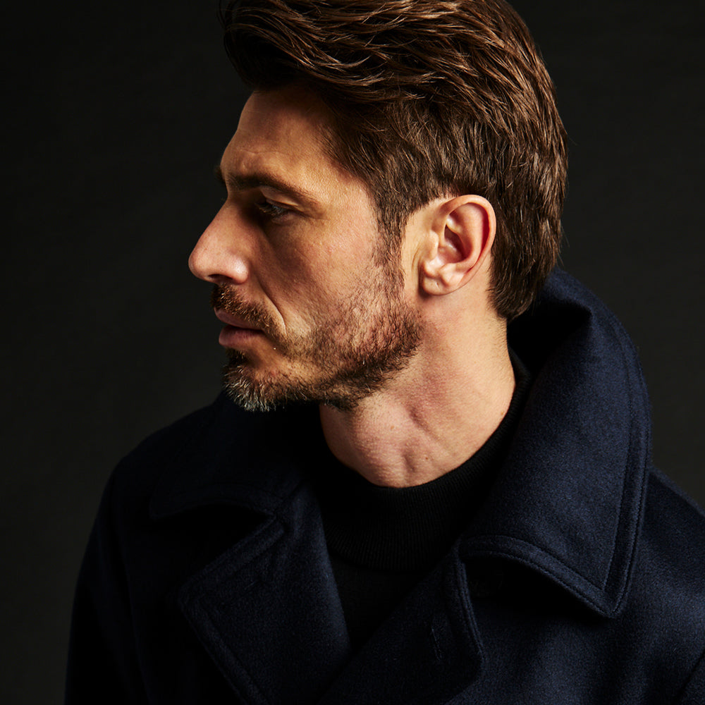 第25弾 13 STAR 10 BUTTON P-COAT NAVY – MINIMAL WARDROBE