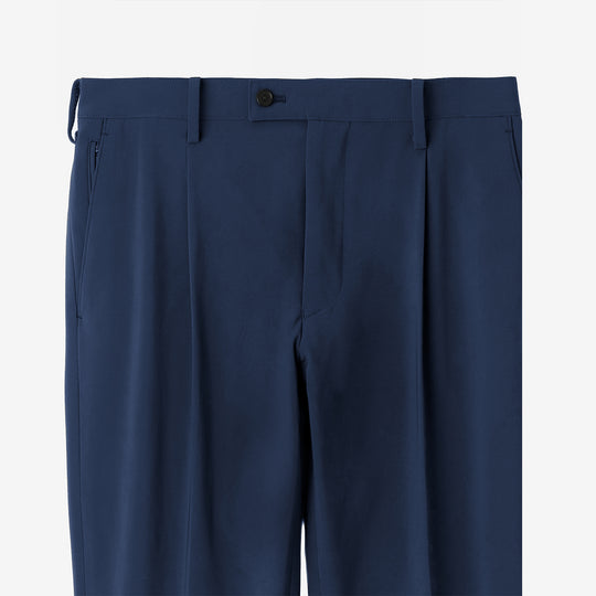 【K-3B EXECUTIVE】179_X（布帛） RICH NYLON JAPAN MADE ドレスパンツ ネイビー