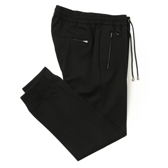 【干場義雅×菅原靴店 コラボ別注モデル】【国内2店舗限定販売】 giabsarchivio ジャブスアルキヴィオ MSH/R 永久クリース ジョガーパンツ A5457 ブラック