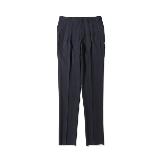 干場別注 2プリーツ　ウールパンツ ネイビー