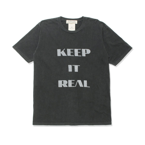 【干場別注】20/-.天竺T（KEEP IT REAL) ブラック