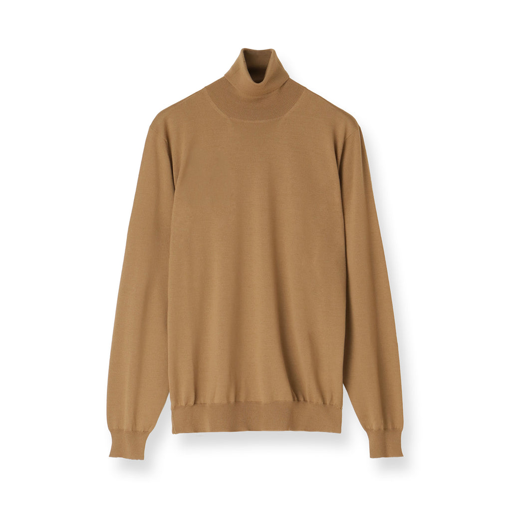 メリノウール 16ゲージタートルネックニット キャメル – MINIMAL WARDROBE