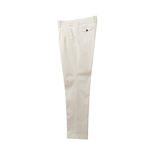 26AW BG02 コットンストレッチ 2プリーツパンツ ホワイト