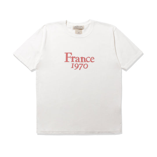 【MMW限定】LW加工20/-天竺T（France1970)  オフホワイト