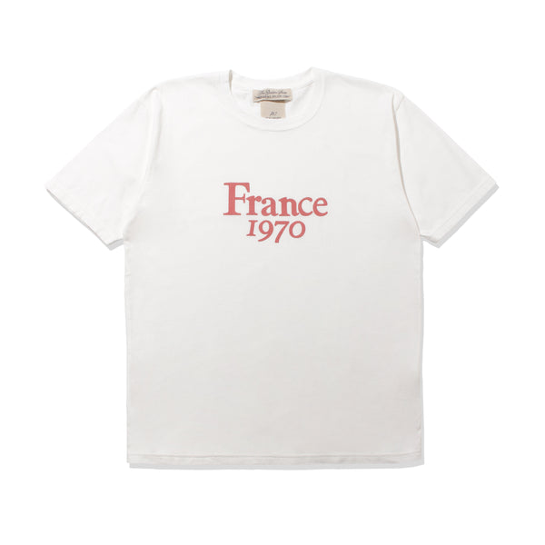 【MMW限定】LW加工20/-天竺T（France1970)  オフホワイト