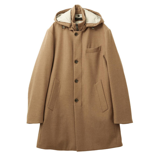 超絶コラボ 干場×BEAMS×菅原靴店×Gente di Mare 4社別注 ニュースポルベリーノコート キャメル
