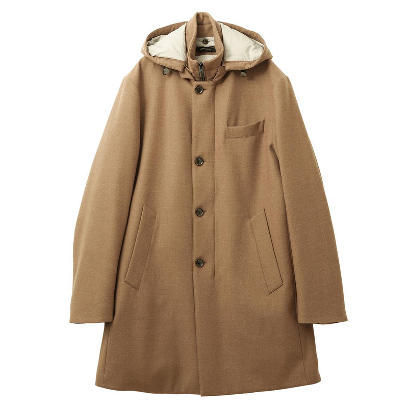 超絶コラボ 干場×BEAMS×菅原靴店×Gente di Mare 4社別注 ニュースポルベリーノコート キャメル