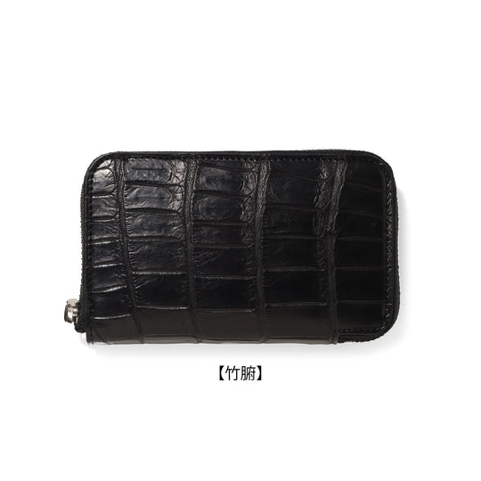 クロコダイル ミッドジップウォレット ブラック