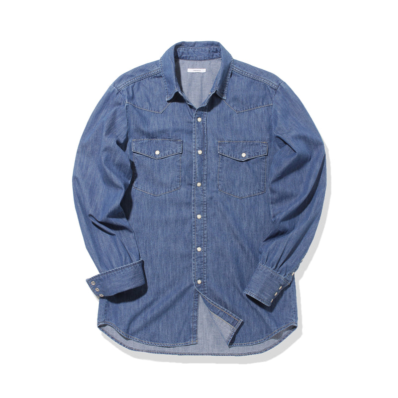 【干場別注】VINTAGE BLUE DENIM WESTERN SHIRTS