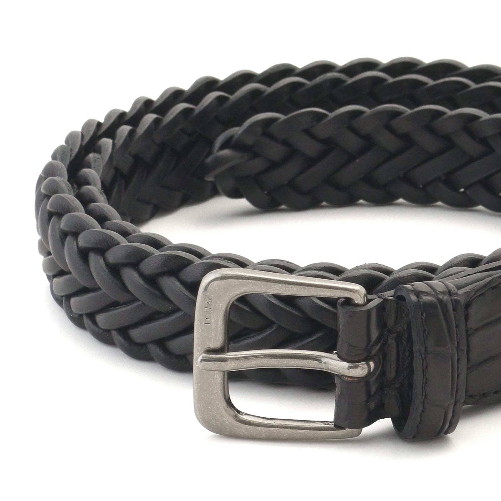 【WARE HOUSE】メッシュベルト（ブラック） 0111215 32mm レザーメッシュベルト（ブラック） | EDWIN