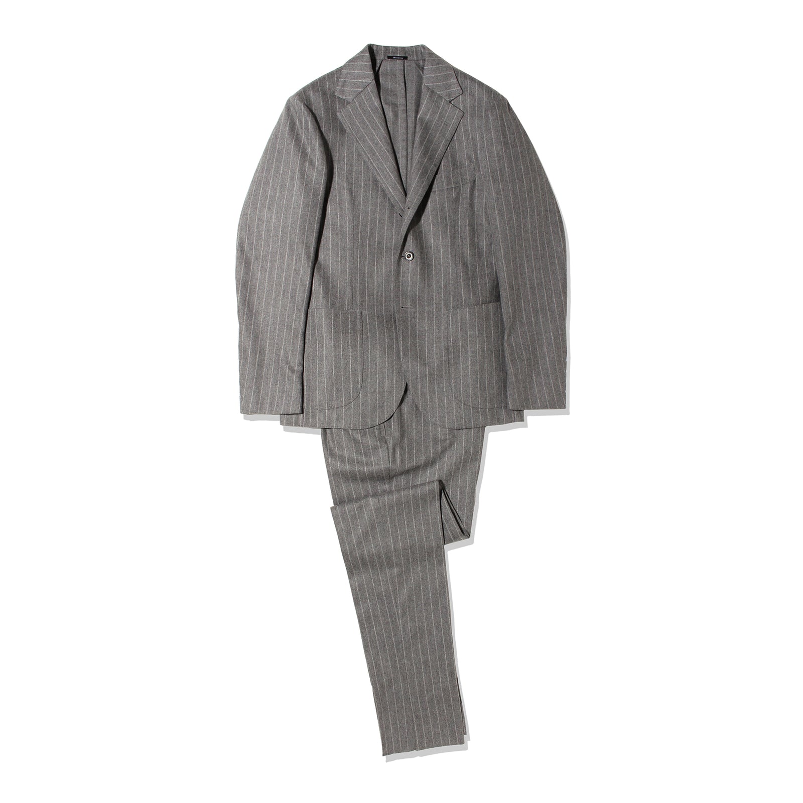 干場別注】 チョークストライプスーツ グレー – MINIMAL WARDROBE