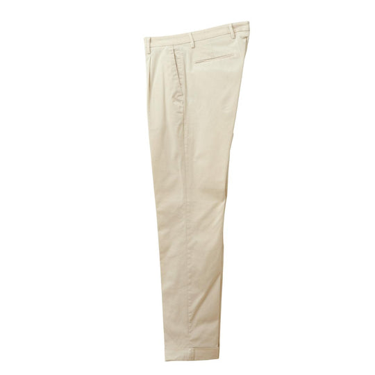 26SS BG07 コットン ストレッチ ワンプリーツ テーパードパンツ オフホワイト