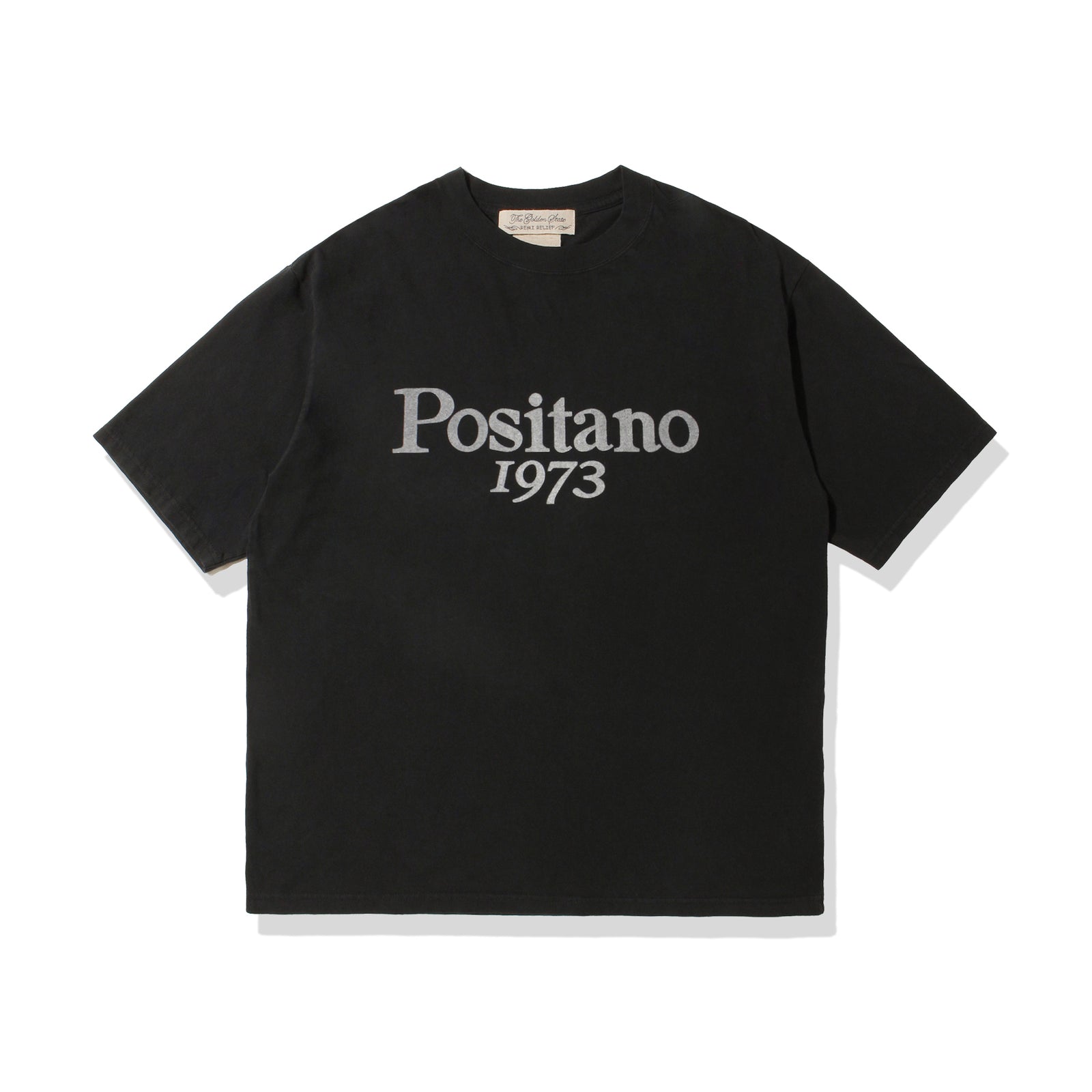 MMW限定】【干場別注】LW加工20/-天竺T（Positano1973) ブラック