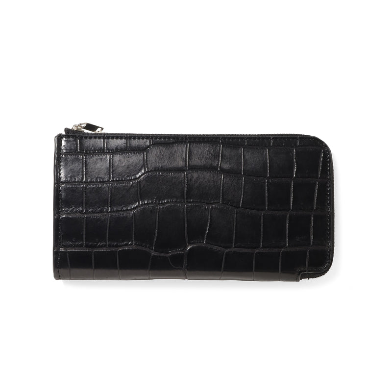 クロコダイル L字ロングジップウォレット ブラック – MINIMAL WARDROBE