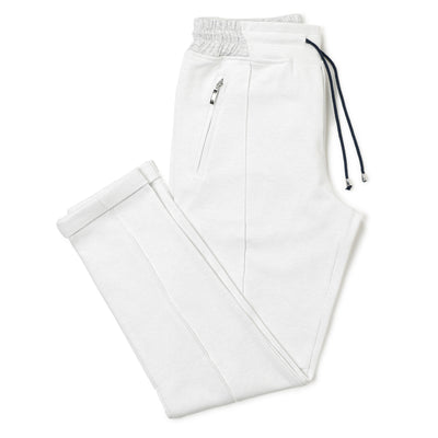 永久クリース パンツ コットン ホワイト/グレー