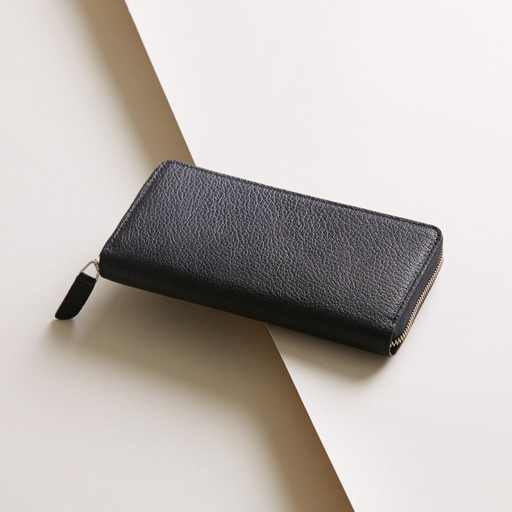 【隊長】ウォレット Mini Round Zip Long Wallet 長財布 409 ブラック＆グレー – MINIMAL
