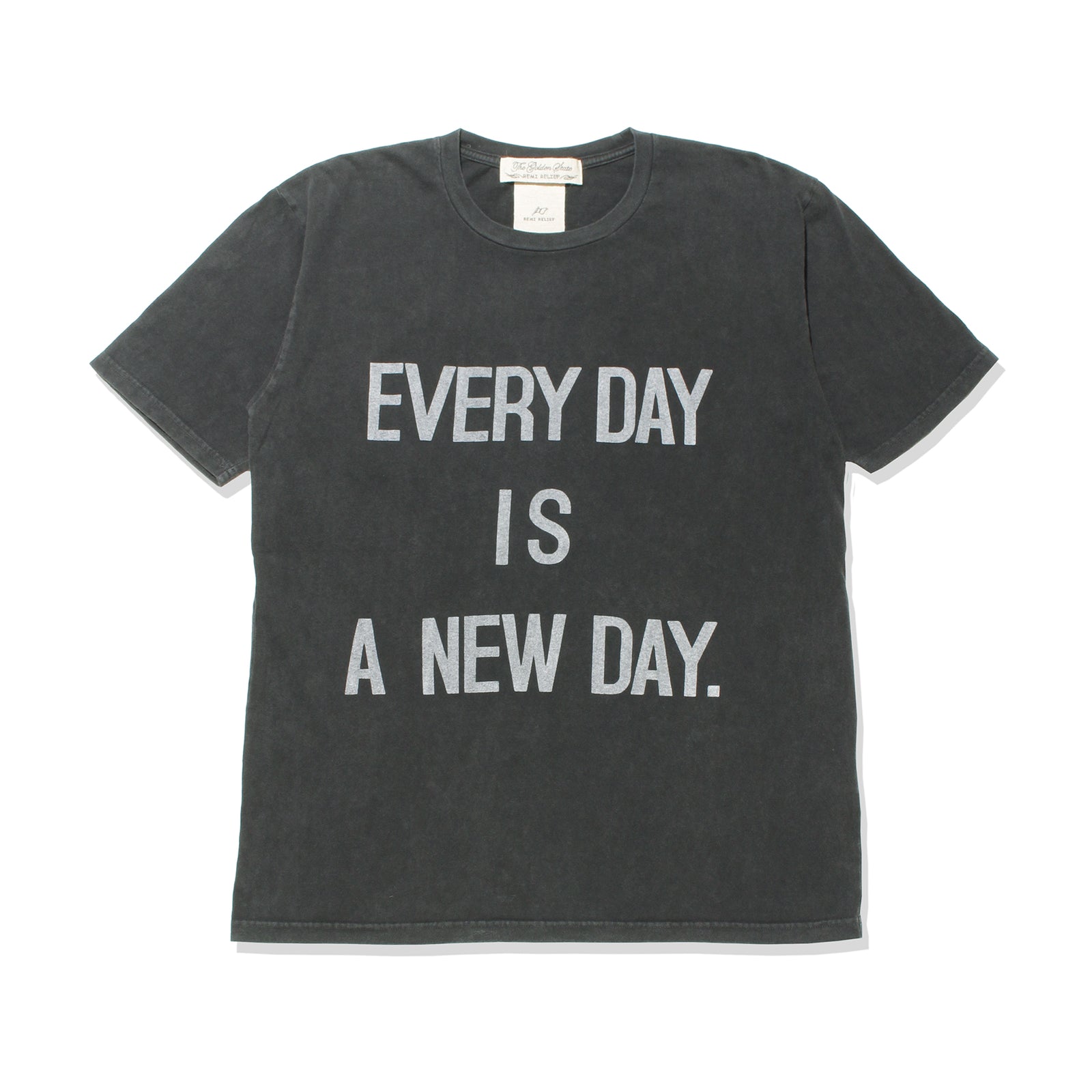 干場別注】20/-.天竺T（A NEW DAY) ブラック – MINIMAL WARDROBE