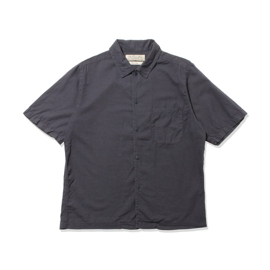 【MMW限定】コットンシルクアロハシャツS/S ネイビー