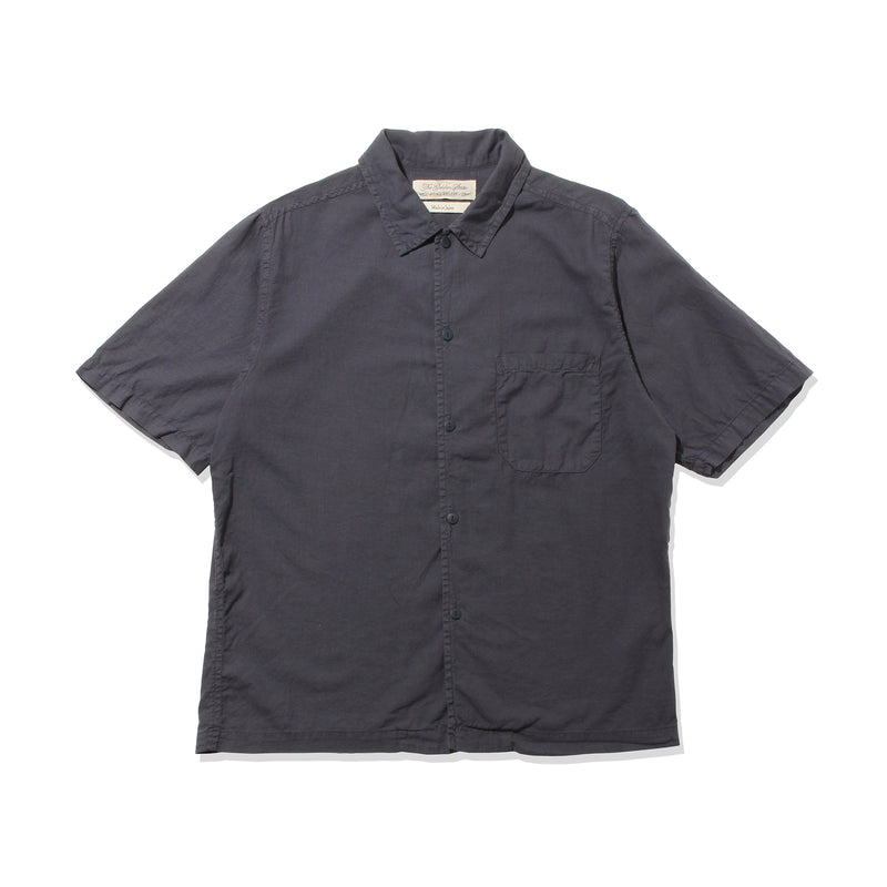 【MMW限定】コットンシルクアロハシャツS/S ネイビー
