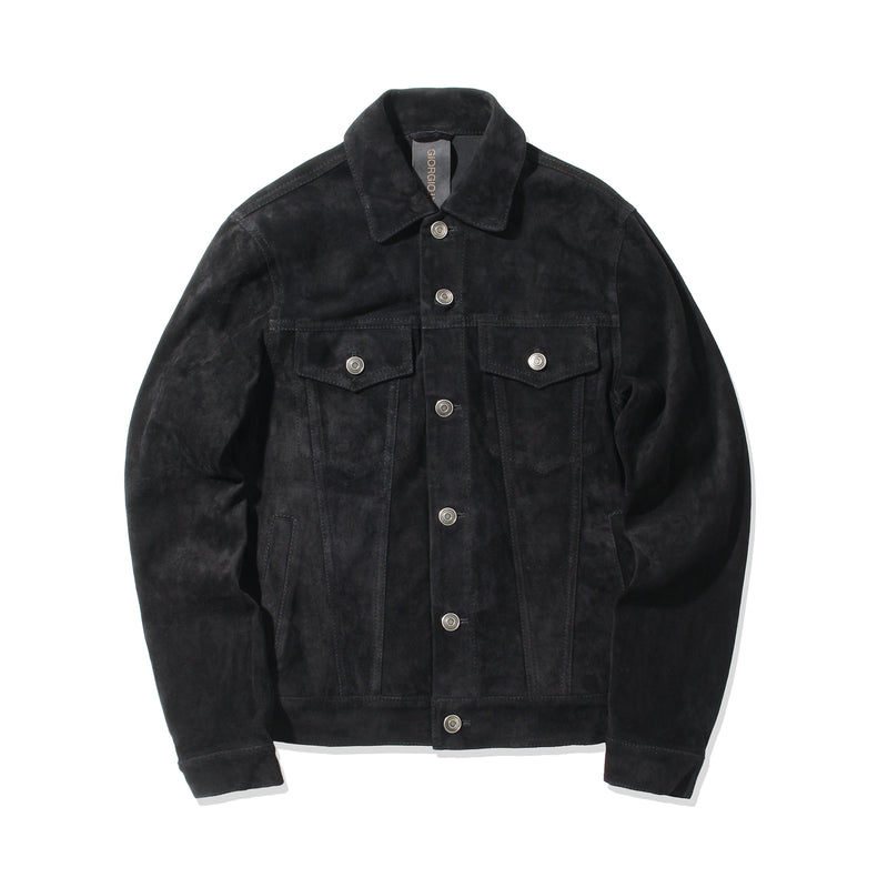 干場別注 トラッカーストレッチジャケット NERO – MINIMAL WARDROBE